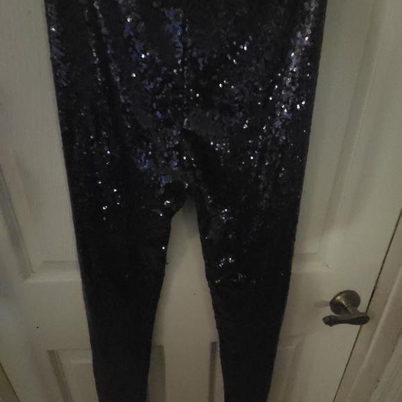 Gianni Bini Black Sequin Pants - Picture 2 of 4